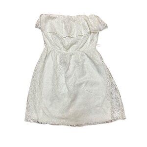 Charlotte Russe - Women's Off-The Shoulder White Lace Dress - Size M